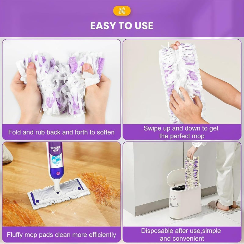 Bpbdzz 15 Pack Power Mop Refills Compatible with Swiffer PowerMop Multi-Surface Floor Mop and Swiffer PowerMop Wood Mop  Replacement Power Mop Pads - Image 2